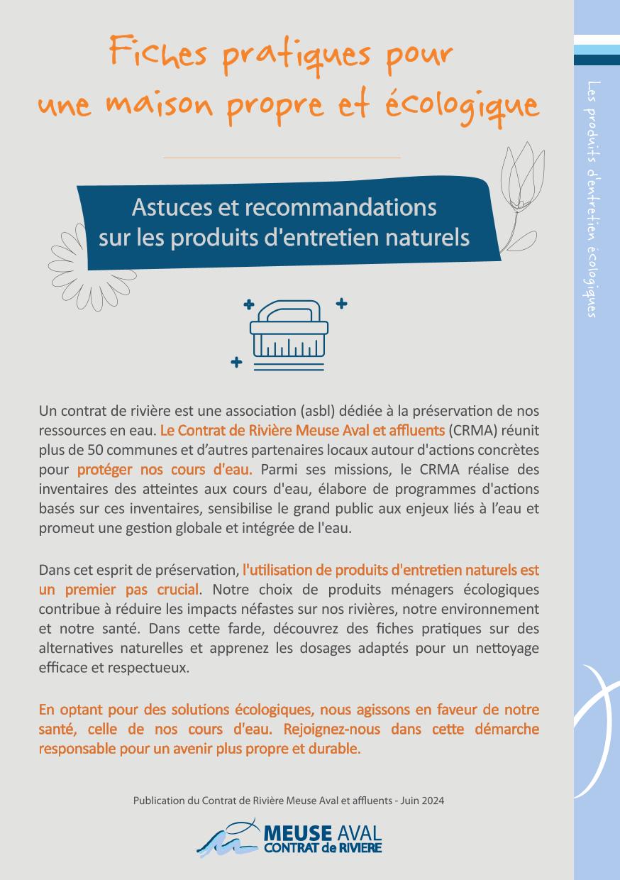 Fiches pratiques pour une maison propre et écologique