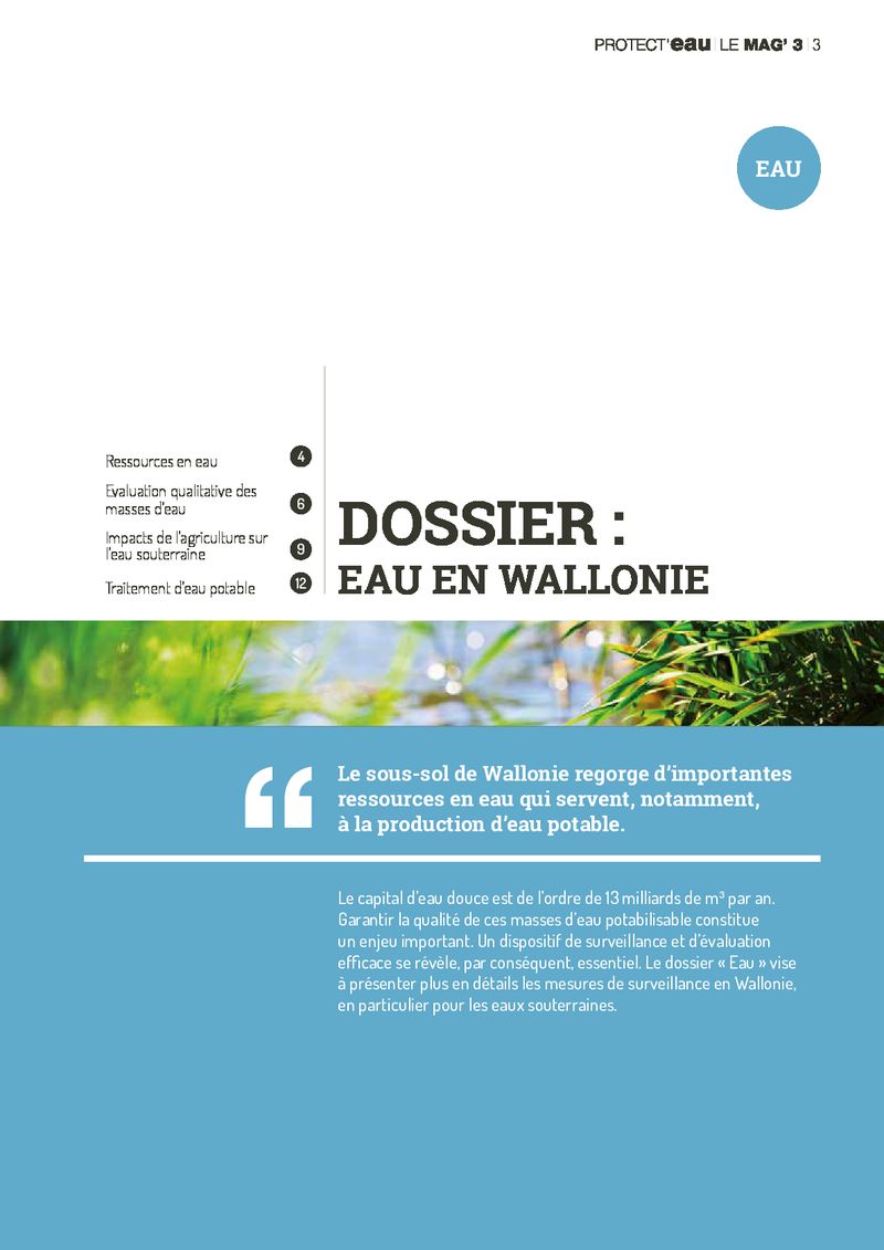 Protect'eau - Dossier sur l'eau en Wallonie